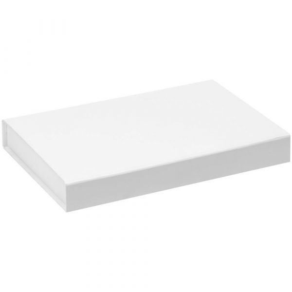 Коробка Silk с ложементом под ежедневник 13×21 см, флешку и ручку, белая