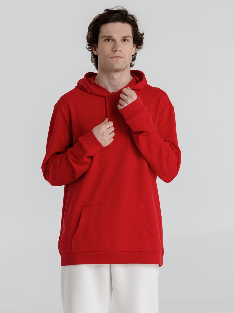 Толстовка с капюшоном унисекс Hoodie, красная — изображение 6