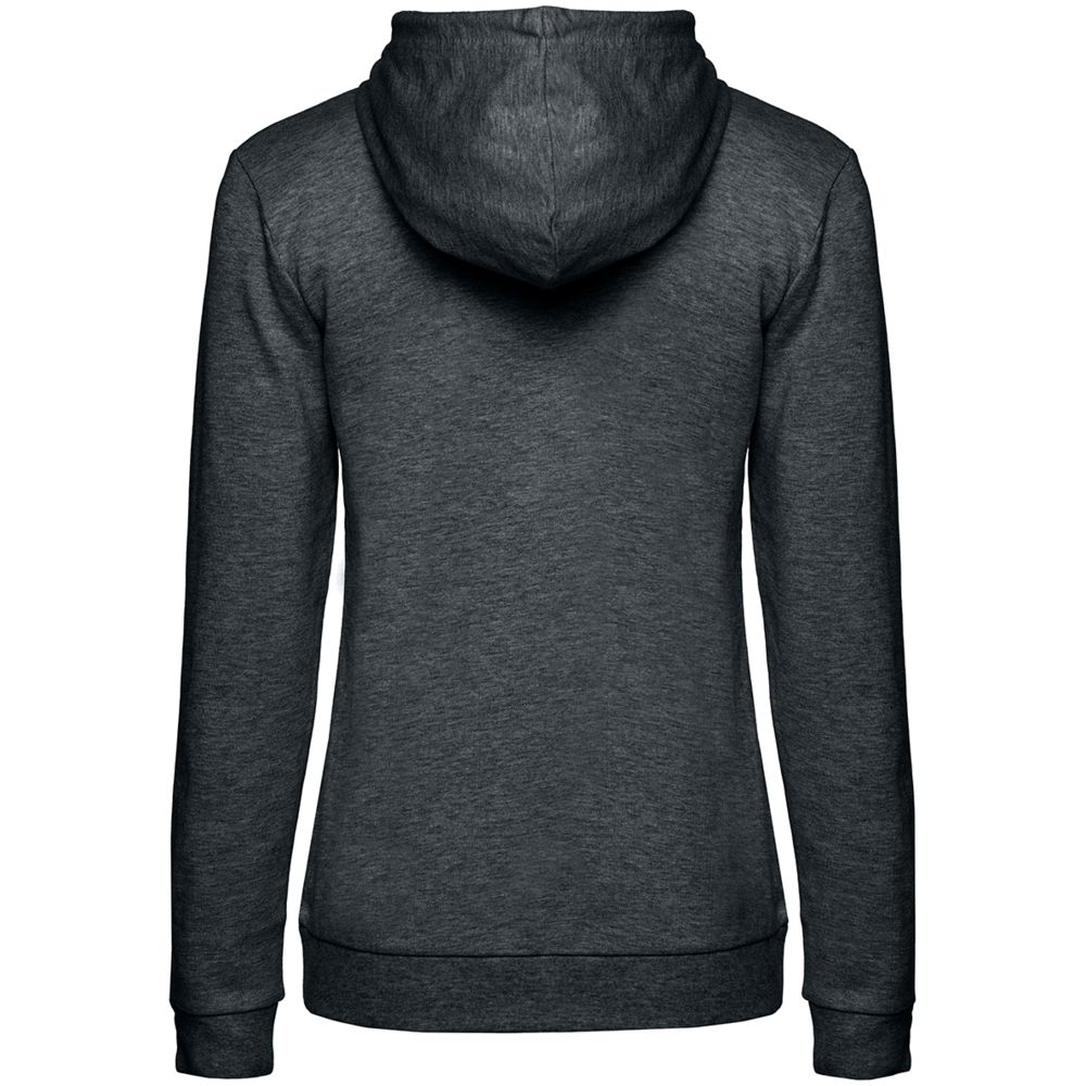 Толстовка с капюшоном женская Hoodie, серый меланж (антрацит) — изображение 2