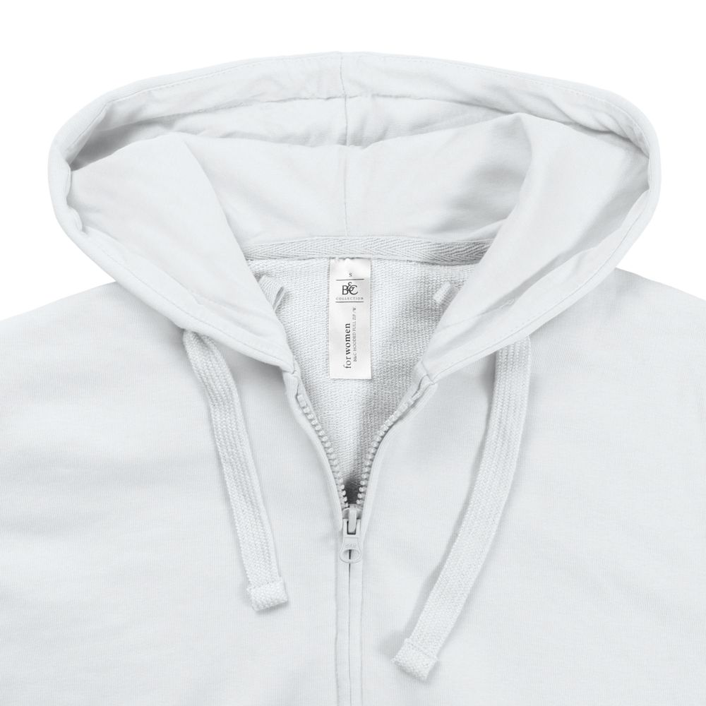 Толстовка женская Hooded Full Zip белая — изображение 4
