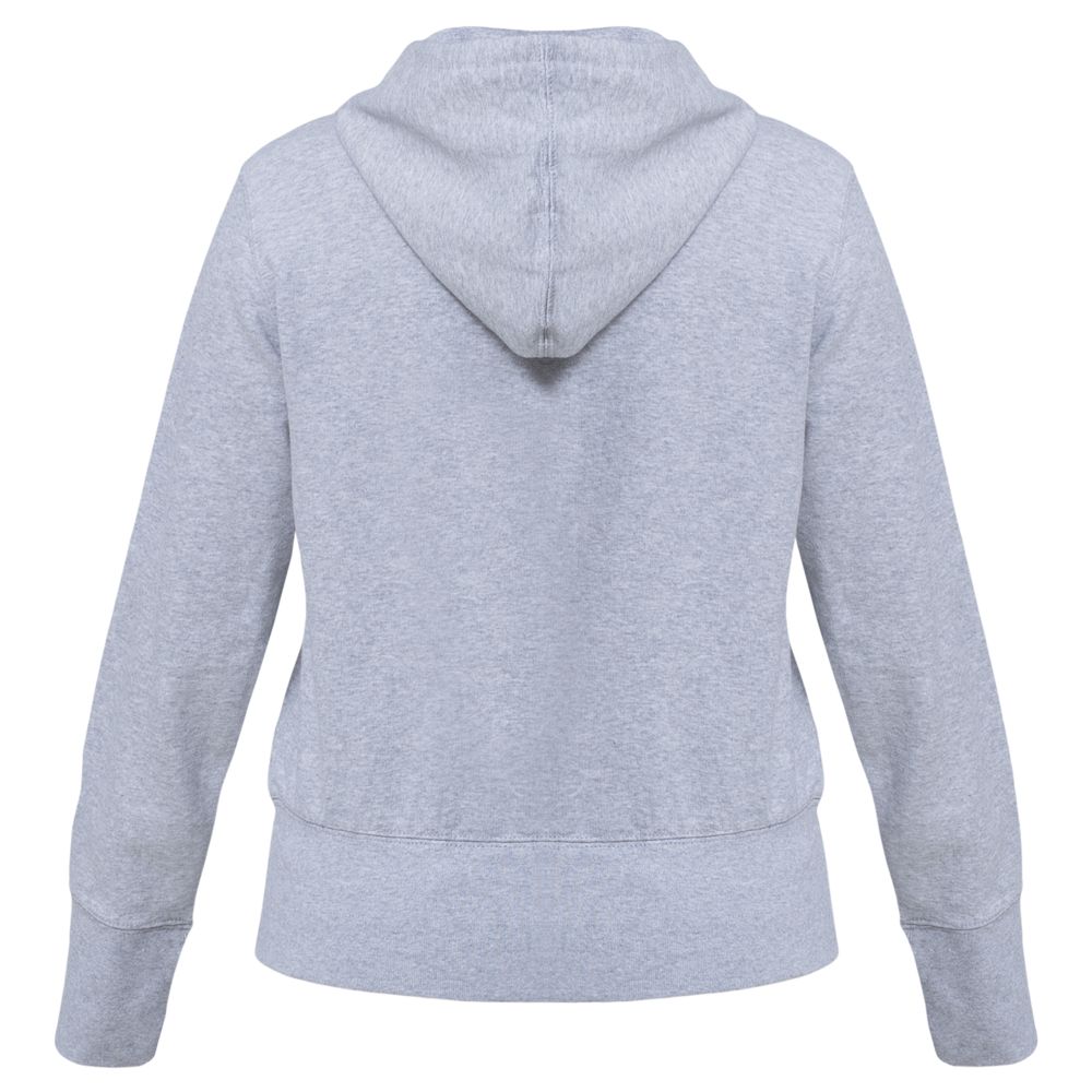 Толстовка женская Hooded Full Zip серый меланж — изображение 3