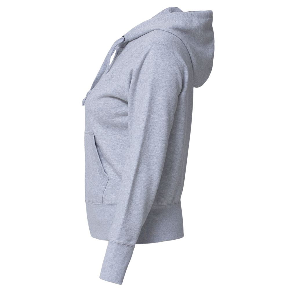 Толстовка женская Hooded Full Zip серый меланж — изображение 2