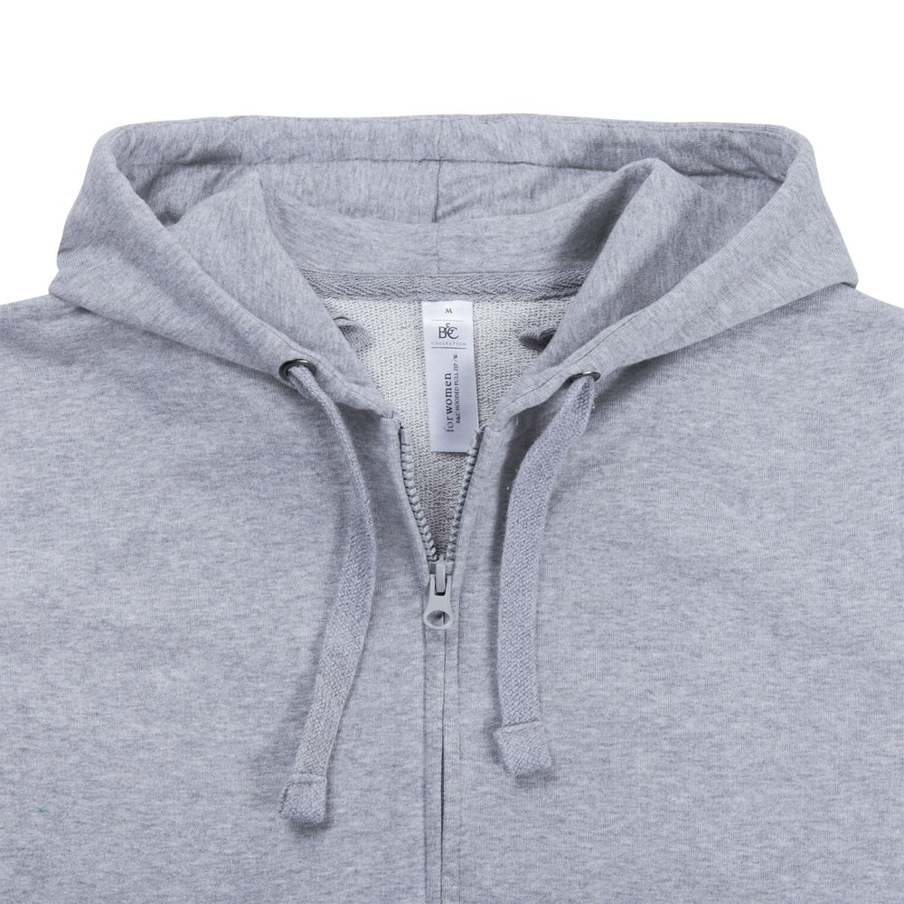Толстовка женская Hooded Full Zip серый меланж — изображение 4