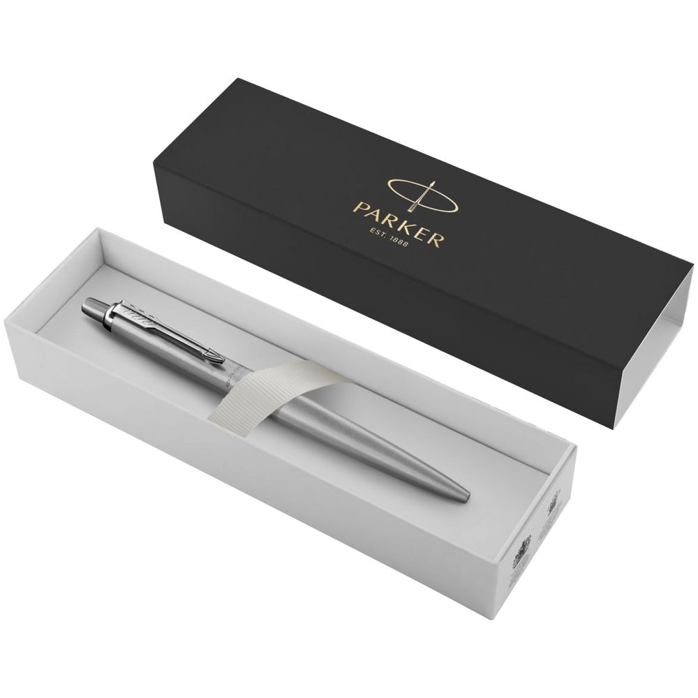 Ручка шариковая Parker Jotter XL Monochrome Grey, серебристая — изображение 3