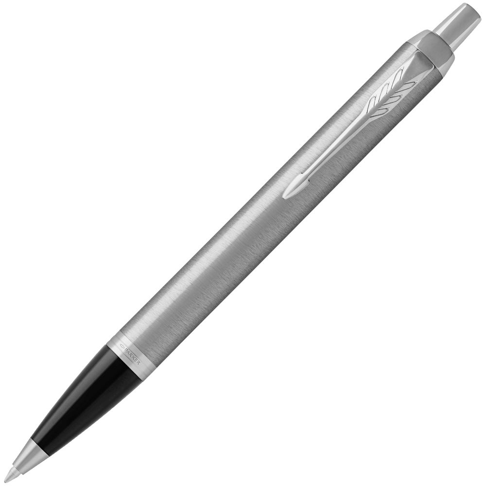 Ручка шариковая Parker IM Essential Stainless Steel CT, серебристая с черным — изображение 2