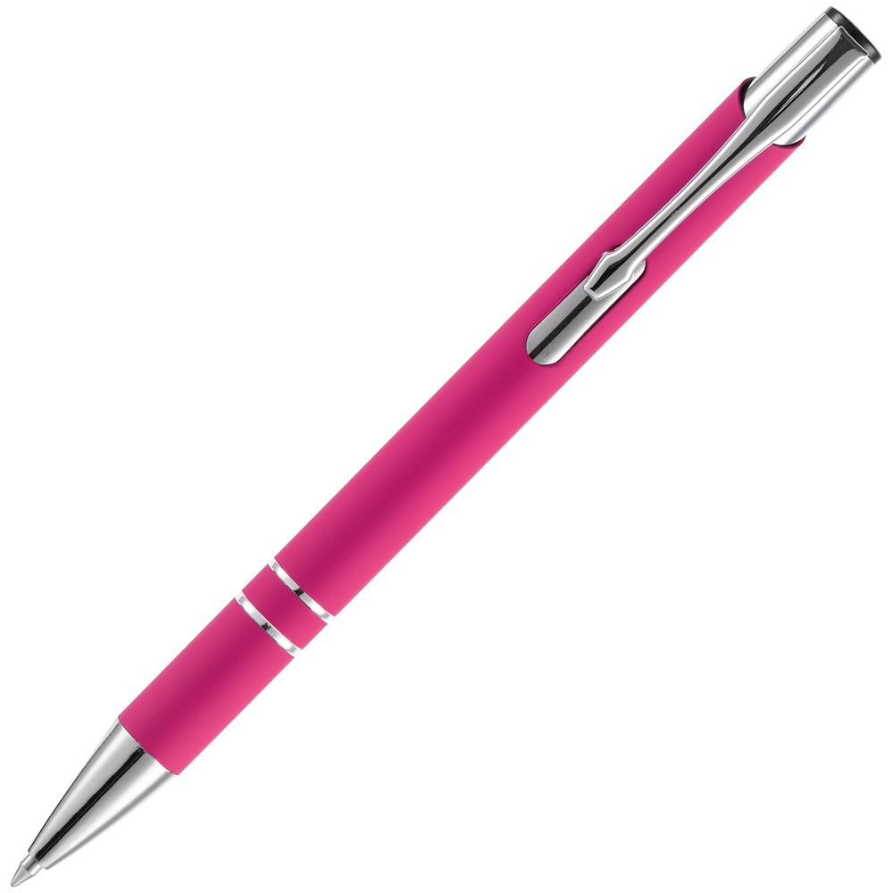 Ручка шариковая Keskus Soft Touch, розовая — изображение 3