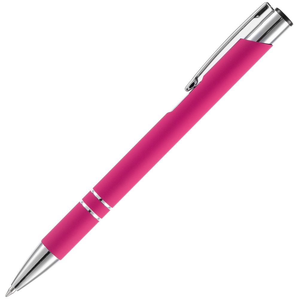 Ручка шариковая Keskus Soft Touch, розовая — изображение 2