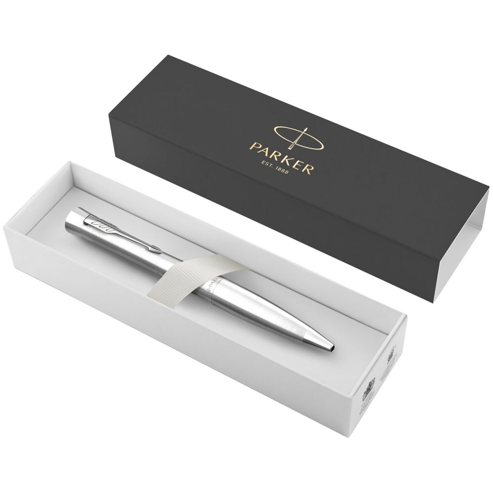Ручка шариковая Parker Urban Twist Metro Metallic CT, серебристая — изображение 3