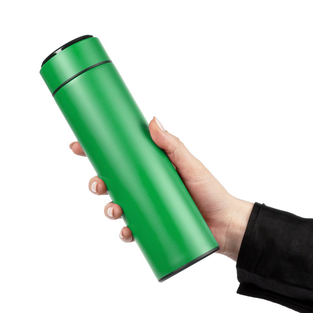 Смарт-бутылка с заменяемой батарейкой Long Therm, зеленая — изображение 7