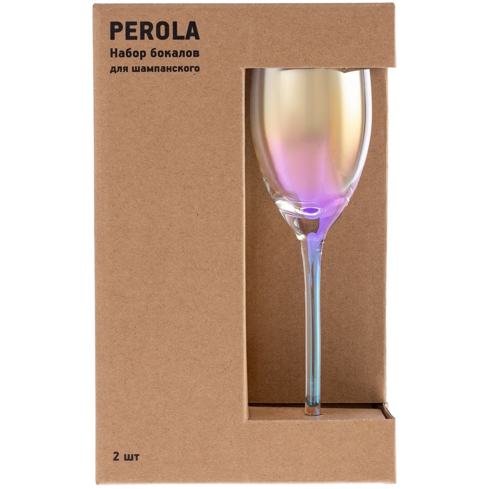 Набор из 2 бокалов для шампанского Perola — изображение 3