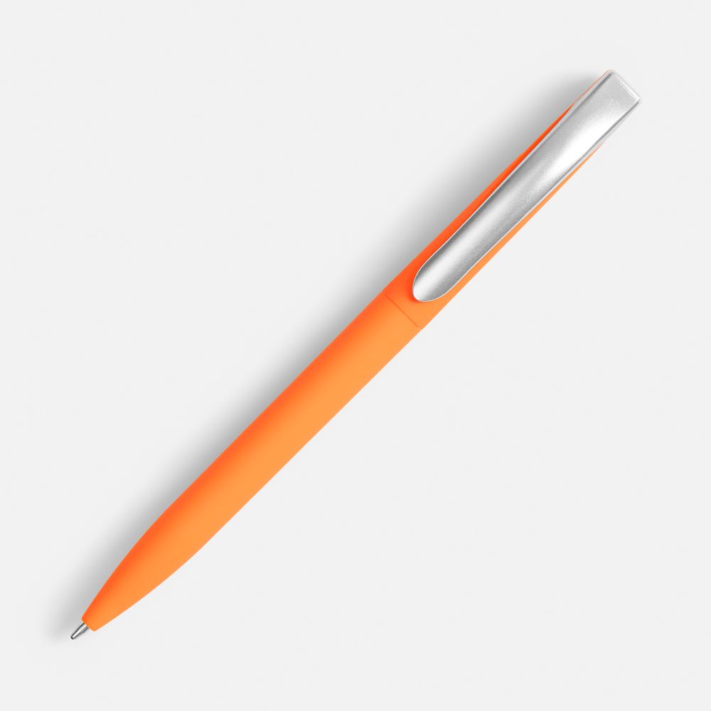 Ручка шариковая Pin Soft Touch, оранжевая — изображение 2