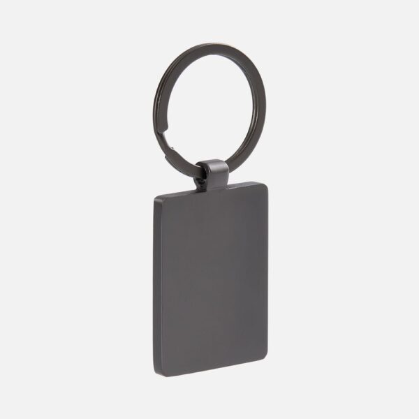 Брелок Gun Metal Leather Rectangle, графитовый