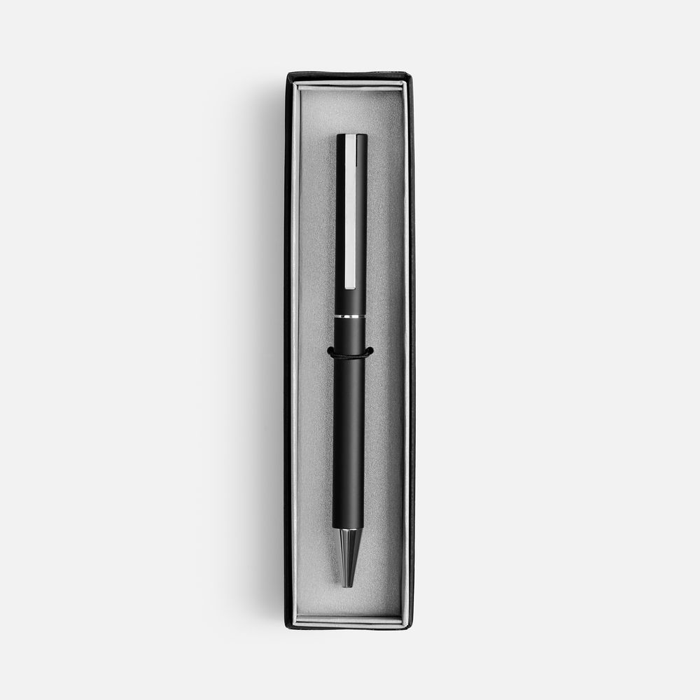 Ручка шариковая Blade Soft Touch в футляре, черная — изображение 2