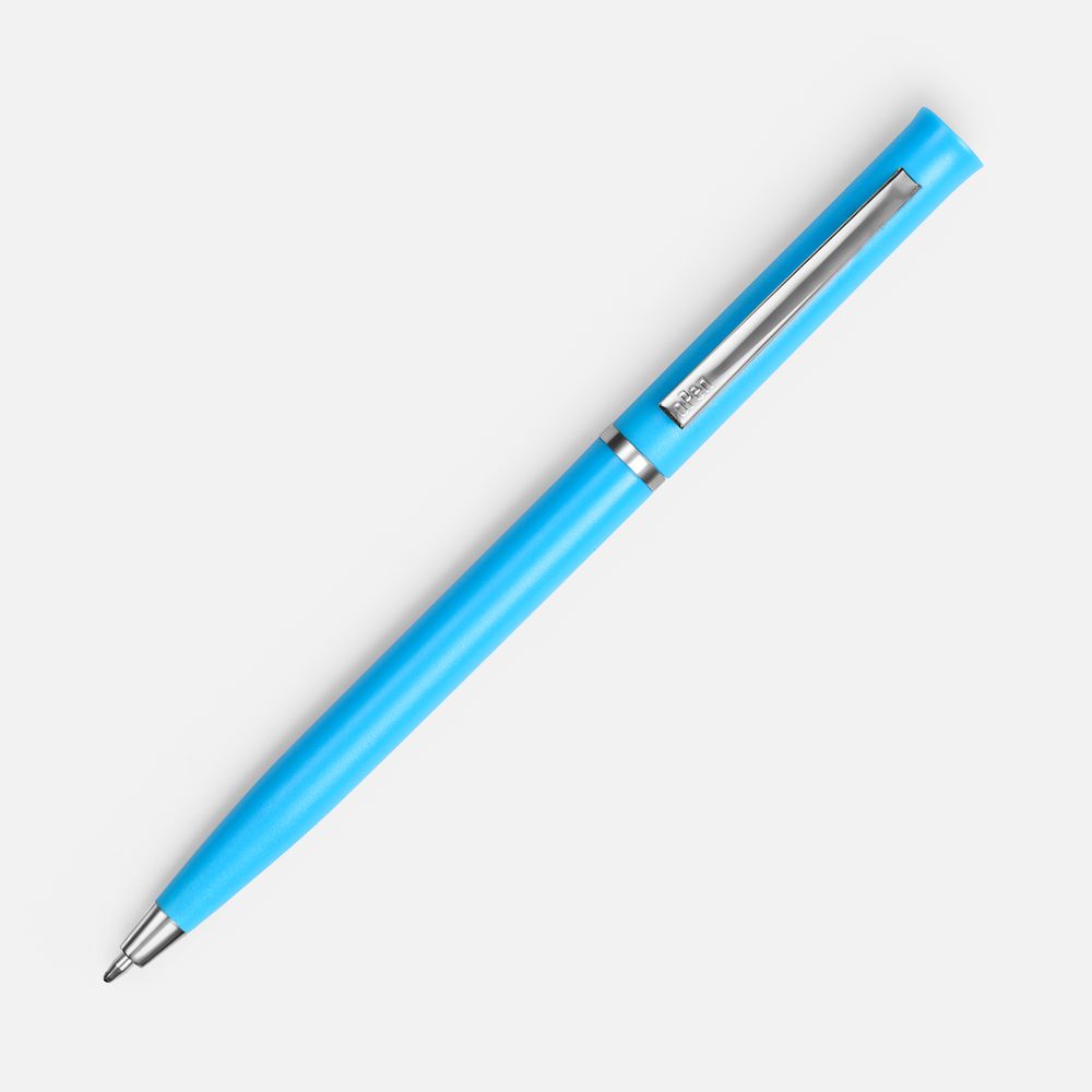 Ручка шариковая Euro Chrome, голубая — изображение 2