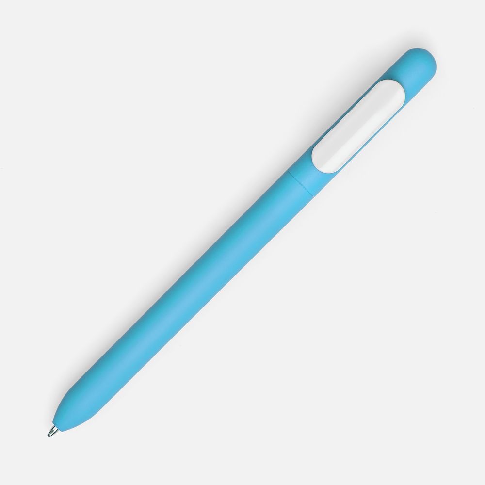 Ручка шариковая Swiper Soft Touch, голубая с белым — изображение 2