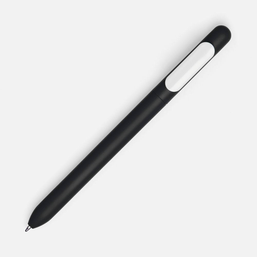 Ручка шариковая Swiper Soft Touch, черная с белым — изображение 2