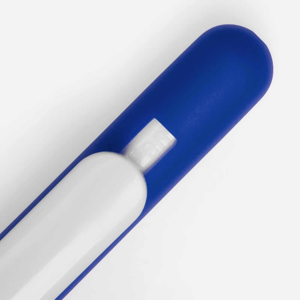 Ручка шариковая Swiper Soft Touch, синяя с белым — изображение 3