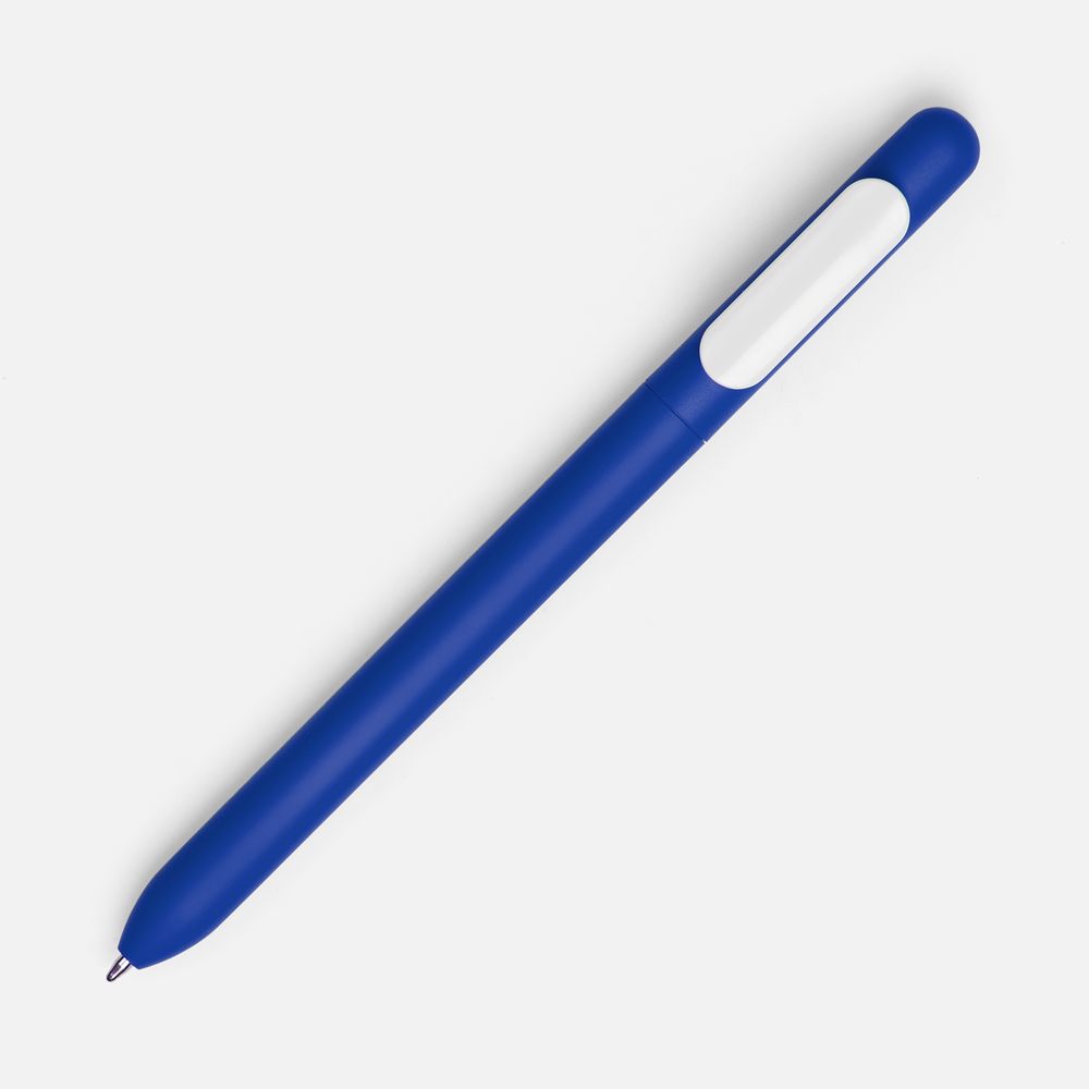 Ручка шариковая Swiper Soft Touch, синяя с белым — изображение 2