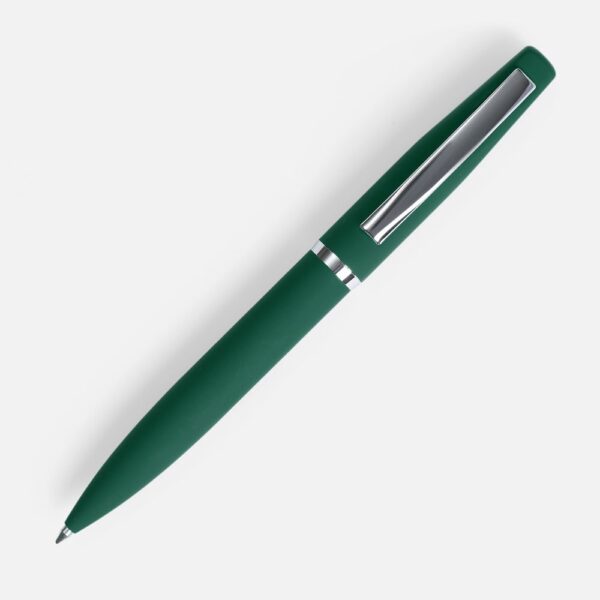 Ручка шариковая Bolt Soft Touch, зеленая