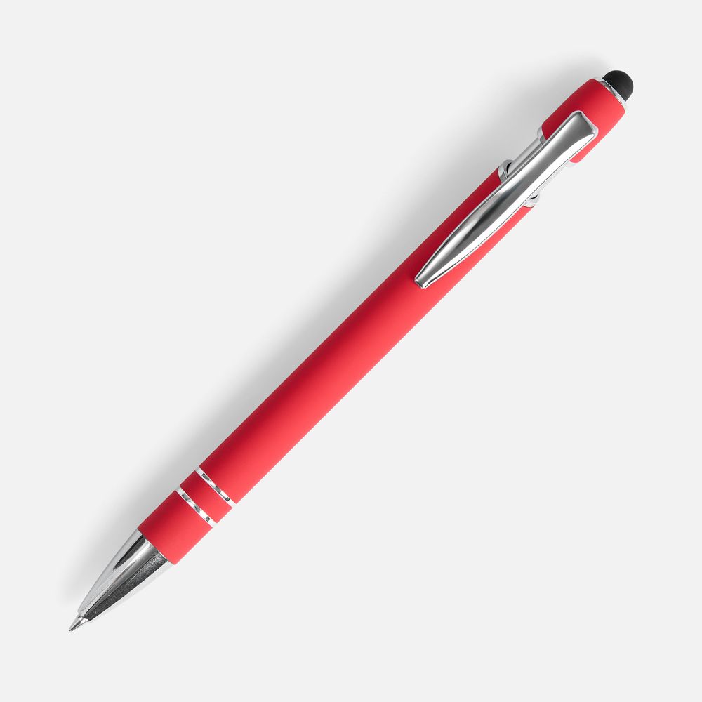 Ручка шариковая Pointer Soft Touch со стилусом, красная — изображение 2