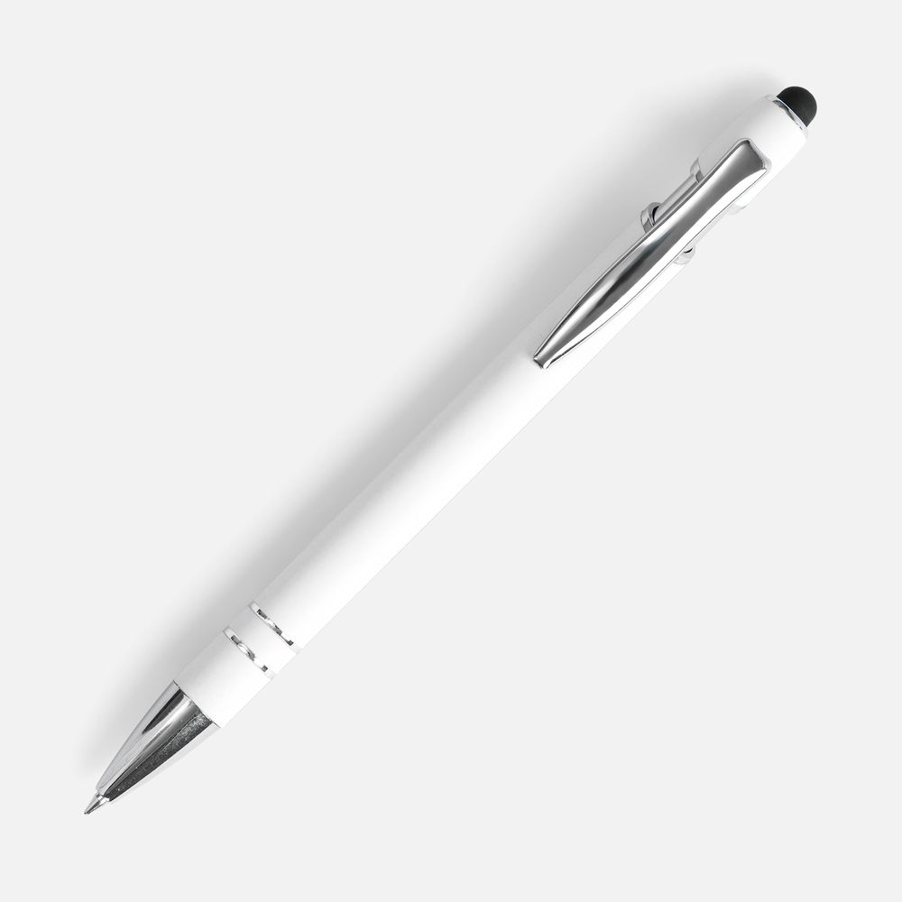 Ручка шариковая Pointer Soft Touch со стилусом, белая — изображение 2