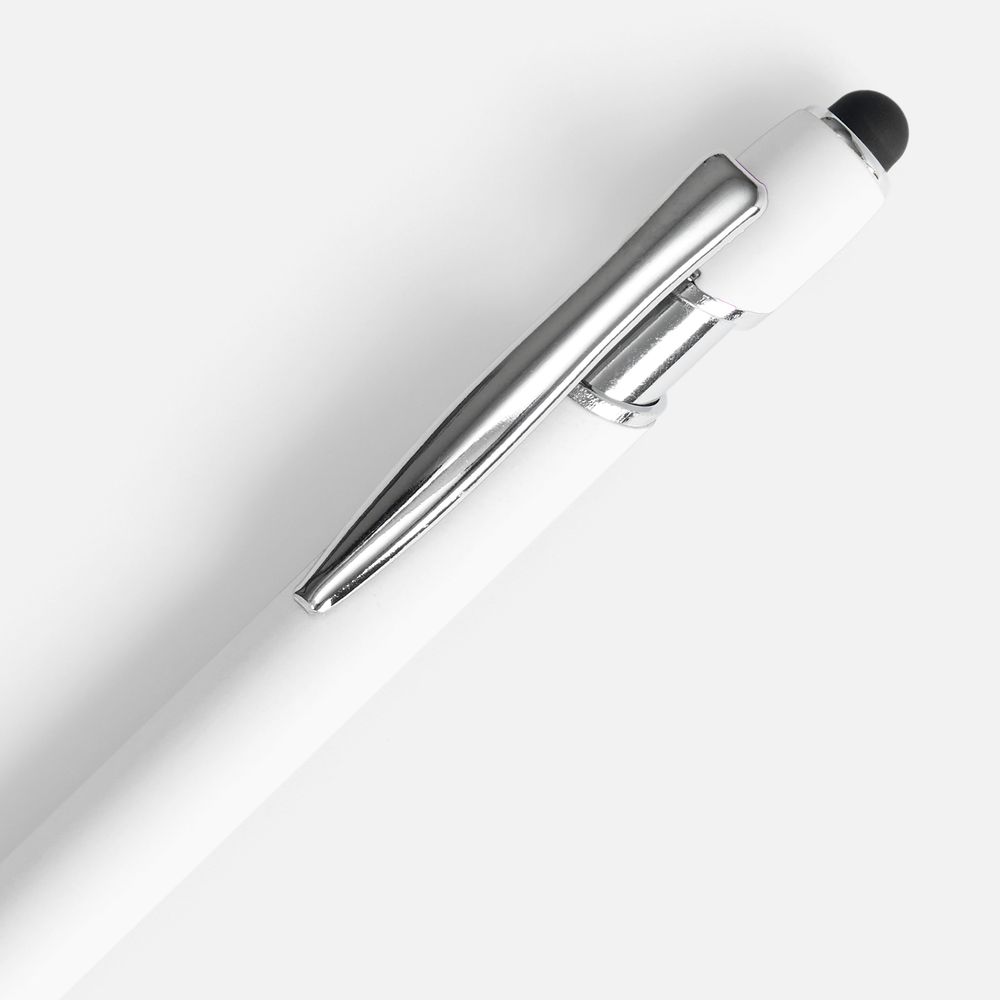 Ручка шариковая Pointer Soft Touch со стилусом, белая — изображение 3
