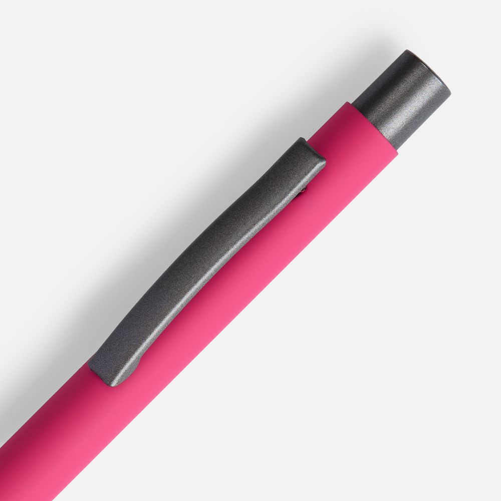 Ручка шариковая Atento Soft Touch, розовая — изображение 3