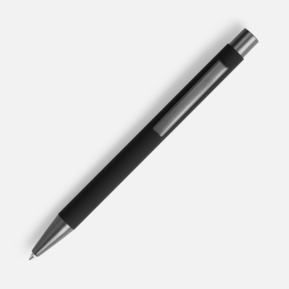 Ручка шариковая Atento Soft Touch, черная — изображение 2