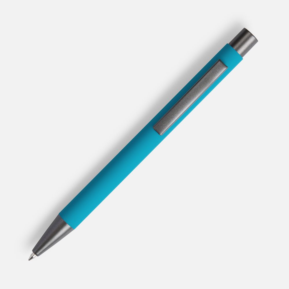 Ручка шариковая Atento Soft Touch, бирюзовая — изображение 2