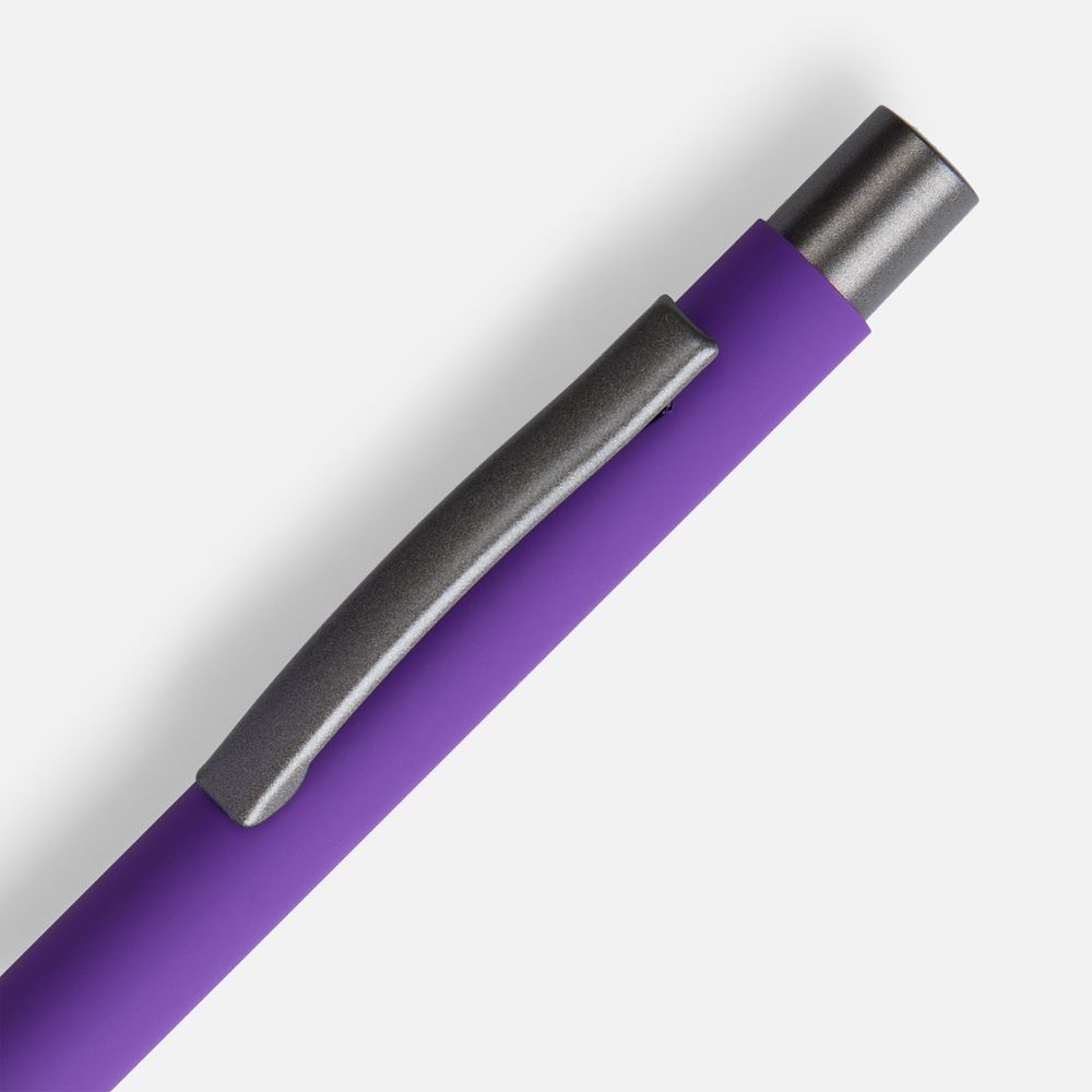 Ручка шариковая Atento Soft Touch, фиолетовая — изображение 3