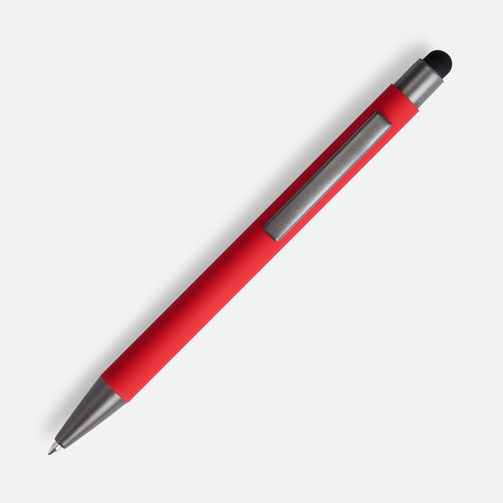Ручка шариковая Atento Soft Touch со стилусом, красная — изображение 3