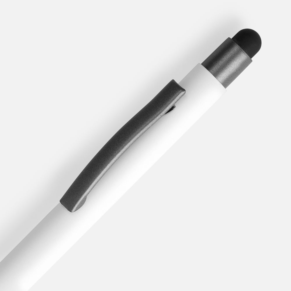 Ручка шариковая Atento Soft Touch со стилусом, белая — изображение 3