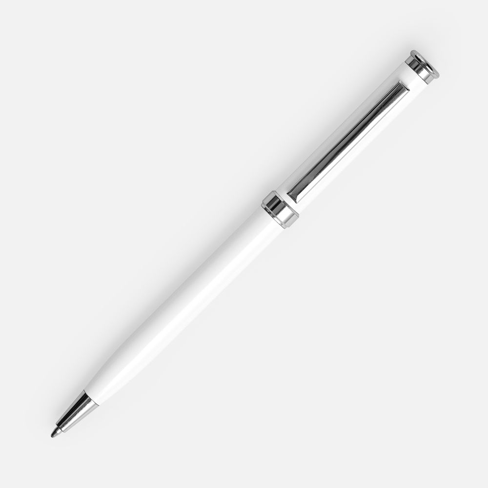 Ручка шариковая Finn Chrome, белая — изображение 2