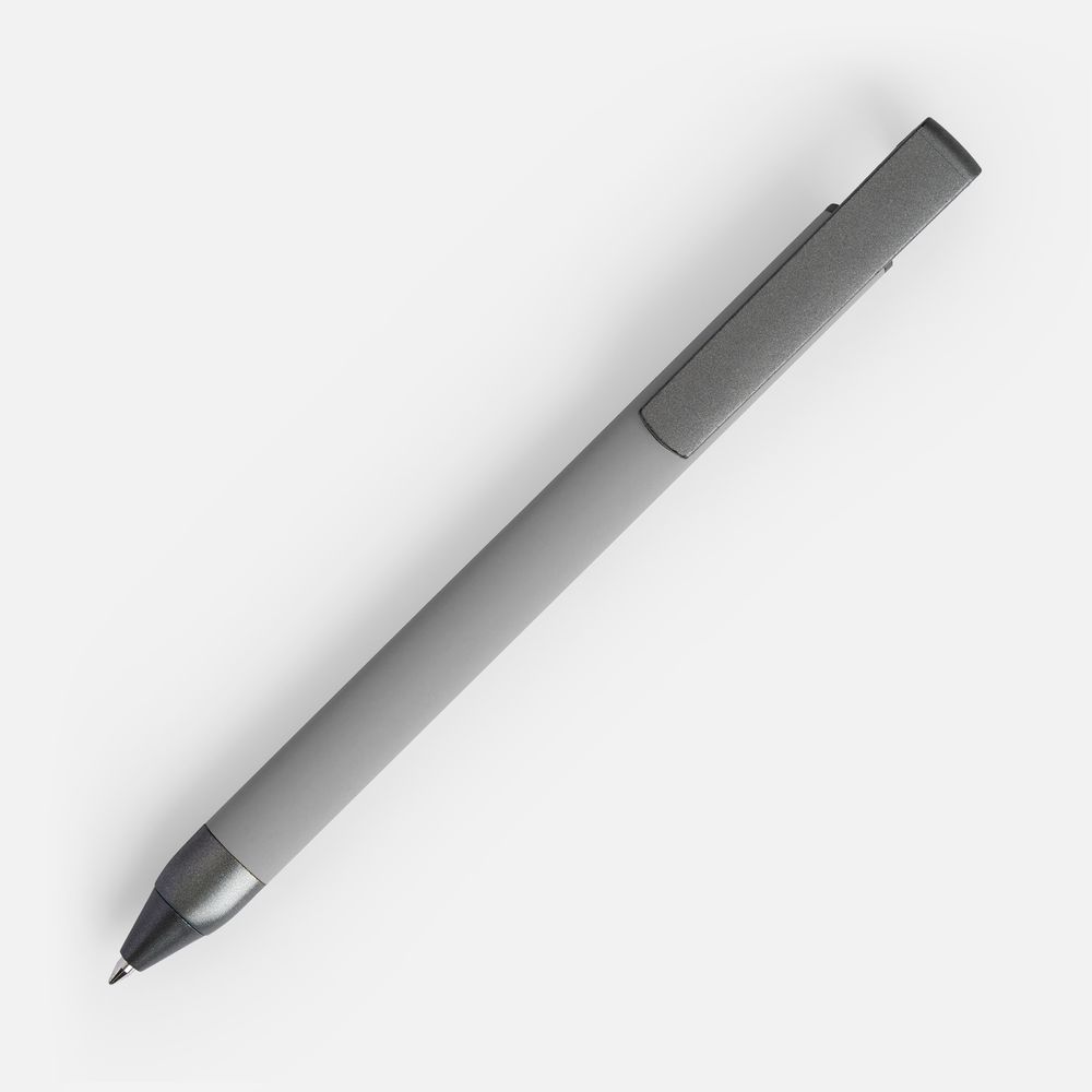 Ручка шариковая Standic Soft Touch с подставкой для телефона, серая — изображение 2
