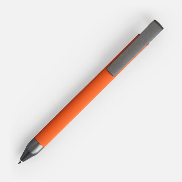 Ручка шариковая Standic Soft Touch с подставкой для телефона, оранжевая