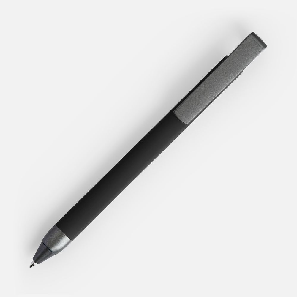 Ручка шариковая Standic Soft Touch с подставкой для телефона, черная — изображение 2