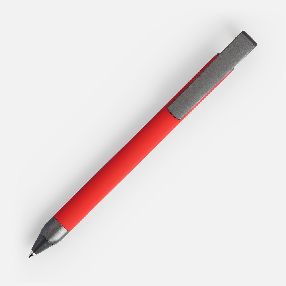 Ручка шариковая Standic Soft Touch с подставкой для телефона, красная — изображение 2