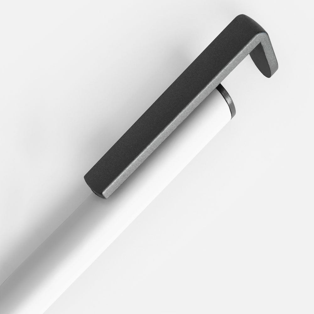 Ручка шариковая Standic Soft Touch с подставкой для телефона, белая — изображение 3