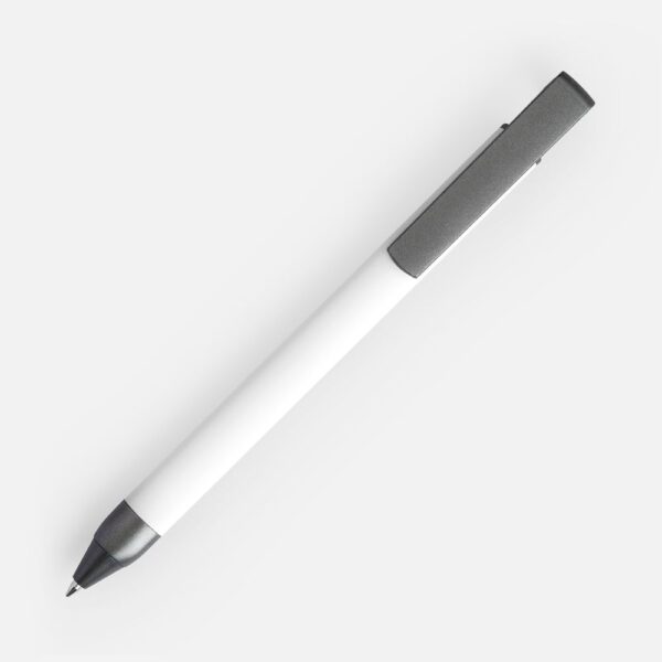 Ручка шариковая Standic Soft Touch с подставкой для телефона, белая