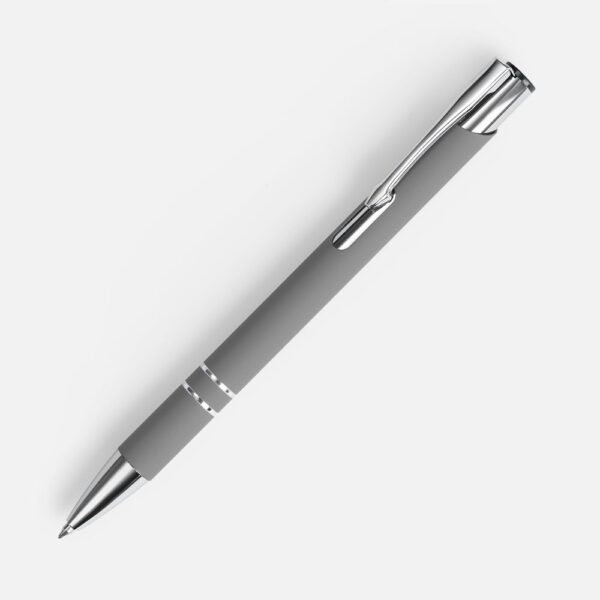 Ручка шариковая Keskus Soft Touch, серая