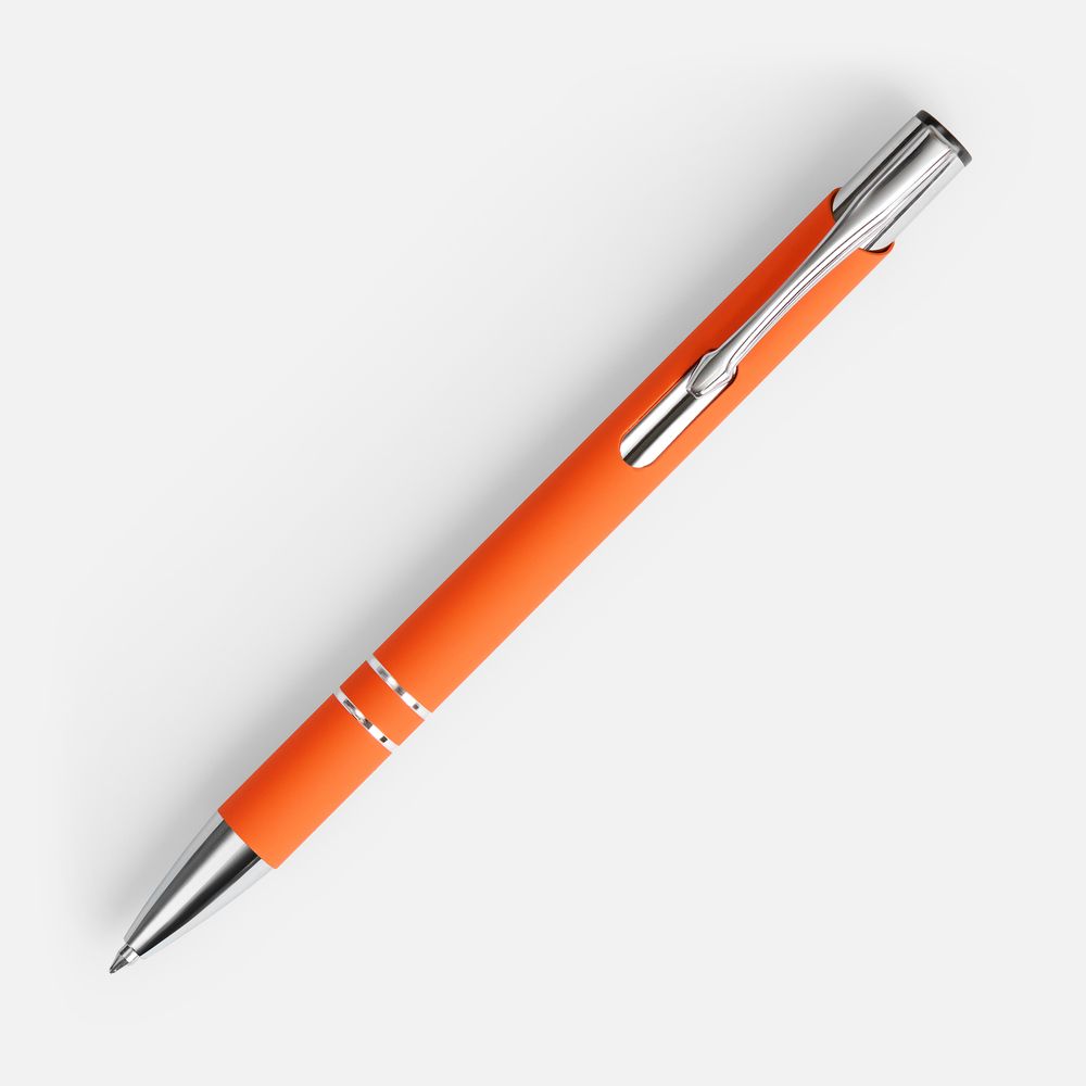 Ручка шариковая Keskus Soft Touch, оранжевая — изображение 2