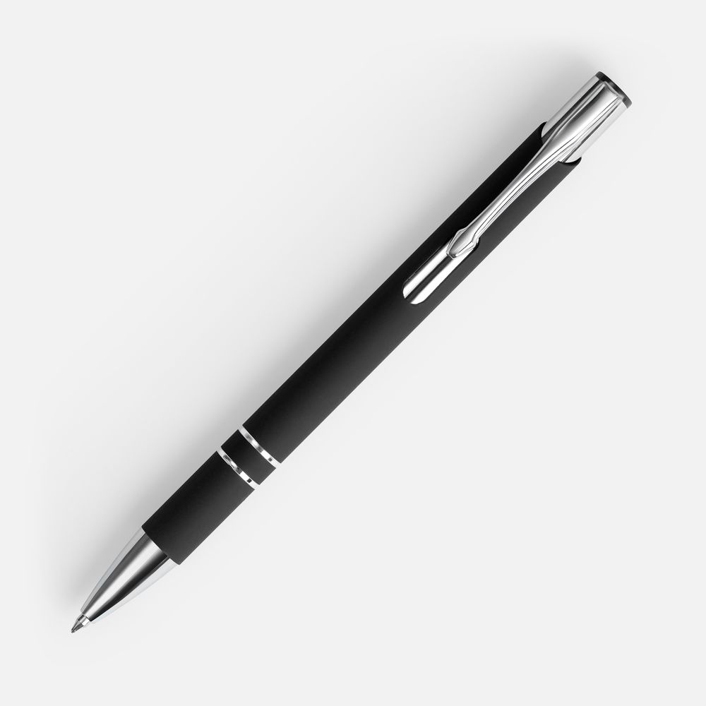 Ручка шариковая Keskus Soft Touch, черная — изображение 2