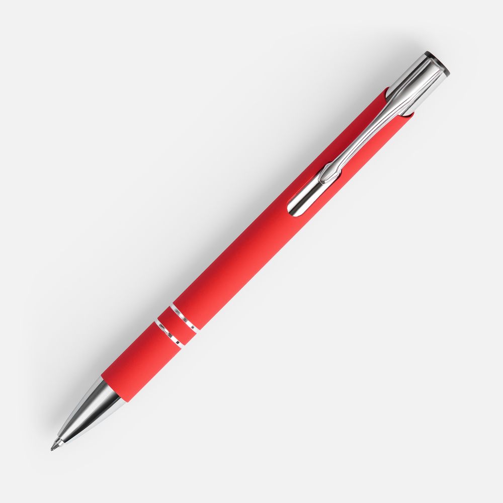 Ручка шариковая Keskus Soft Touch, красная — изображение 2