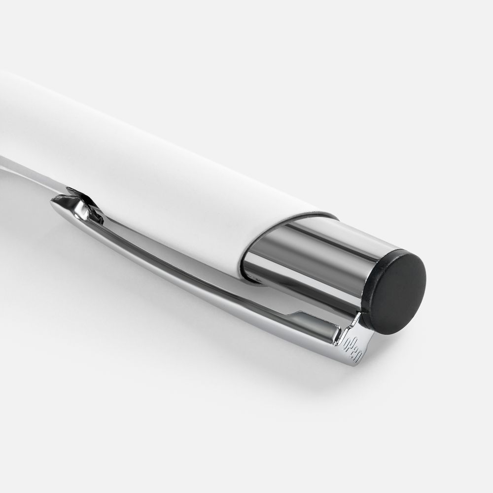 Ручка шариковая Keskus Soft Touch, белая — изображение 3