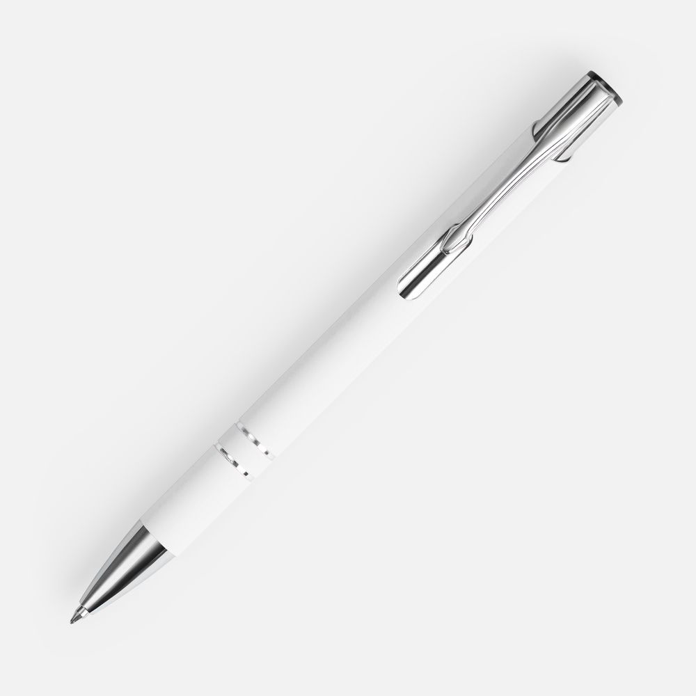 Ручка шариковая Keskus Soft Touch, белая — изображение 2