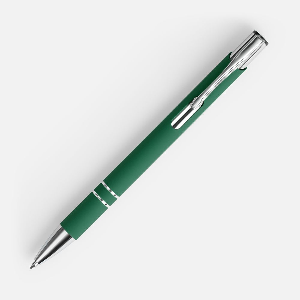 Ручка шариковая Keskus Soft Touch, зеленая — изображение 2