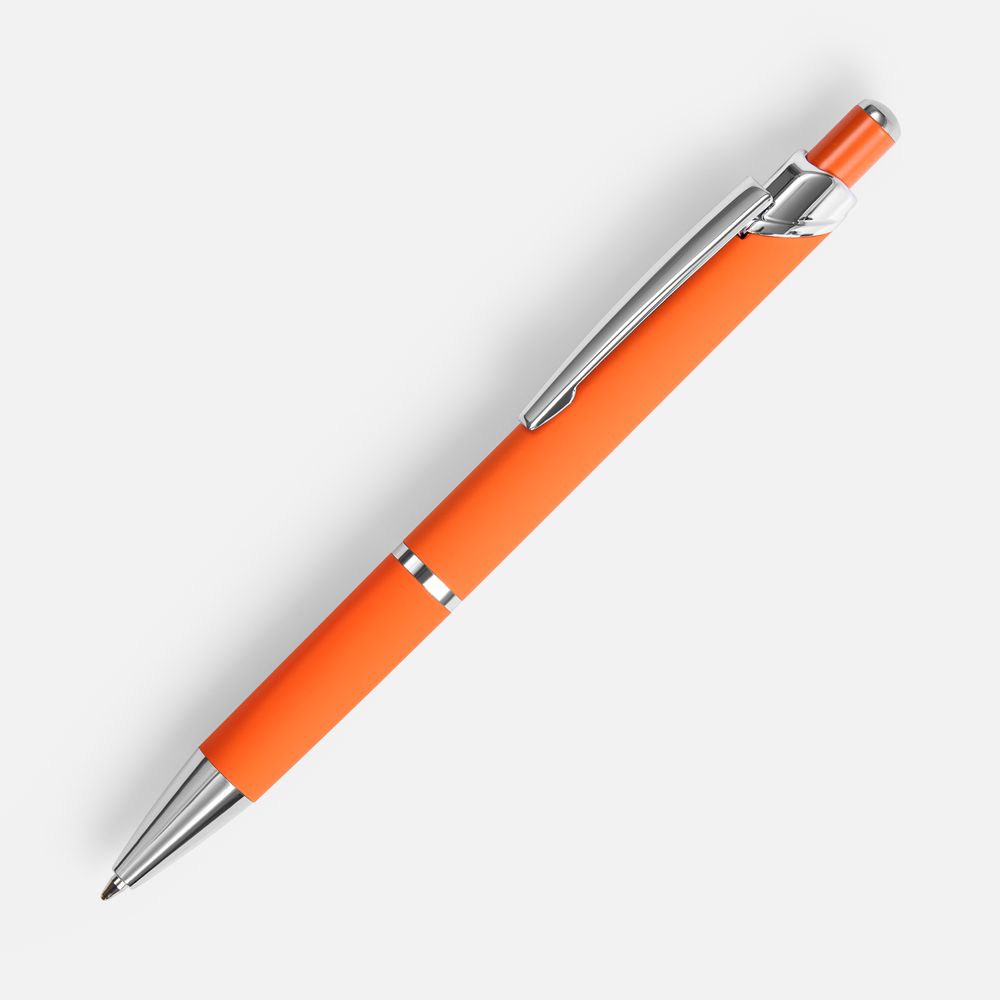 Ручка шариковая Chromos Soft Touch, оранжевая