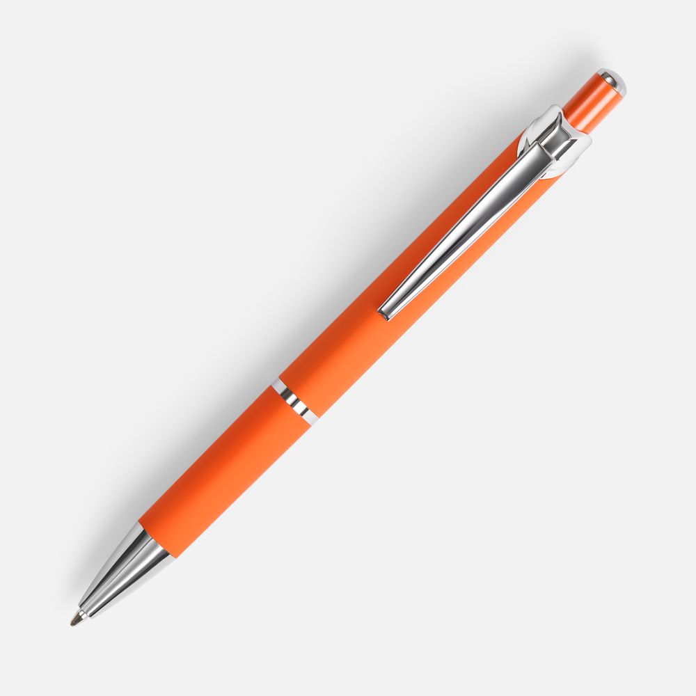 Ручка шариковая Chromos Soft Touch, оранжевая — изображение 2