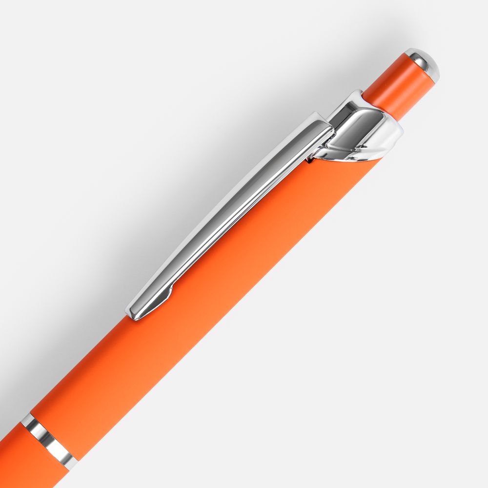 Ручка шариковая Chromos Soft Touch, оранжевая — изображение 3