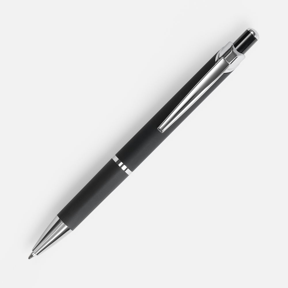Ручка шариковая Chromos Soft Touch, черная — изображение 2